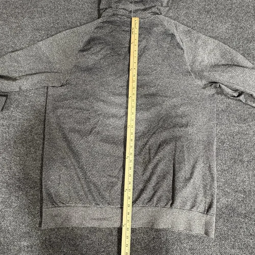 Adidas Reigning Champ Hoodie Mens Medium Gray Full Zip Stripe Lightweight Jersey
